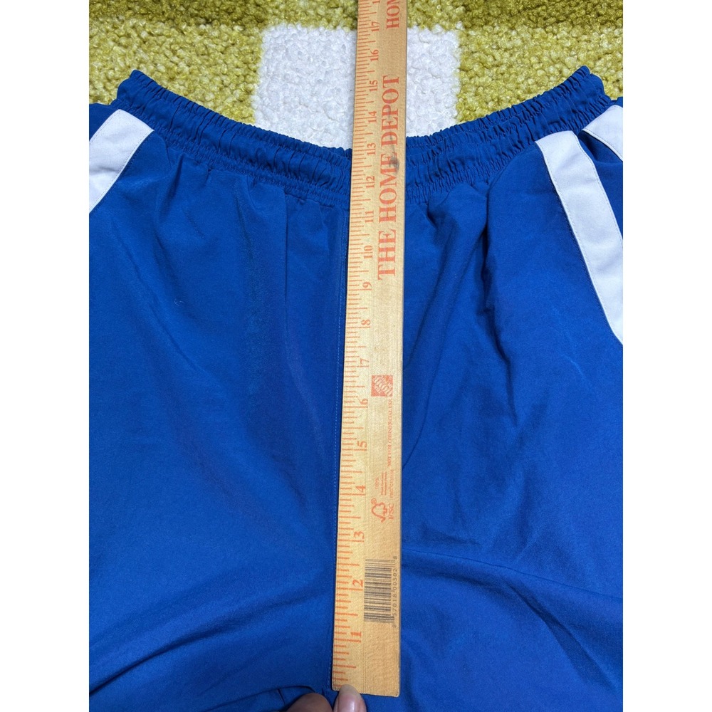 Adidas Mens Blue White Olive Green 3-Stripe Athletic Training Shorts Size M - Picture 5 of 8